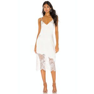 NWT $264 CamiNYC SILK Selena dress WHITE Medium